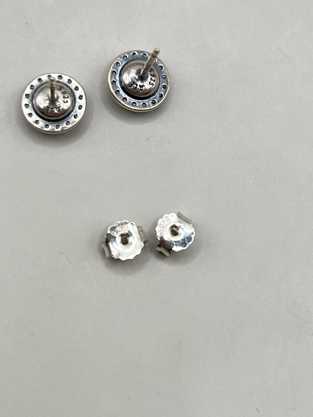 Pandora Brilliant Legacy Sterling Silver Halo Post Earrings - Picture 6 of 6
